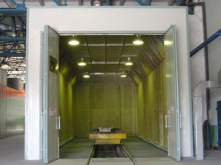 Пескоструйная камера для крупногабаритных металлоконструкций